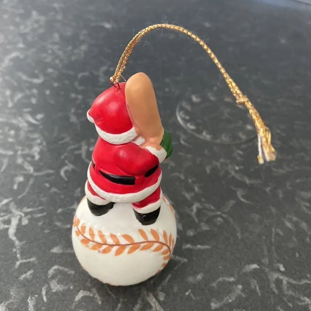 🍭6/$30 Santa Baseball Christmas Ornament